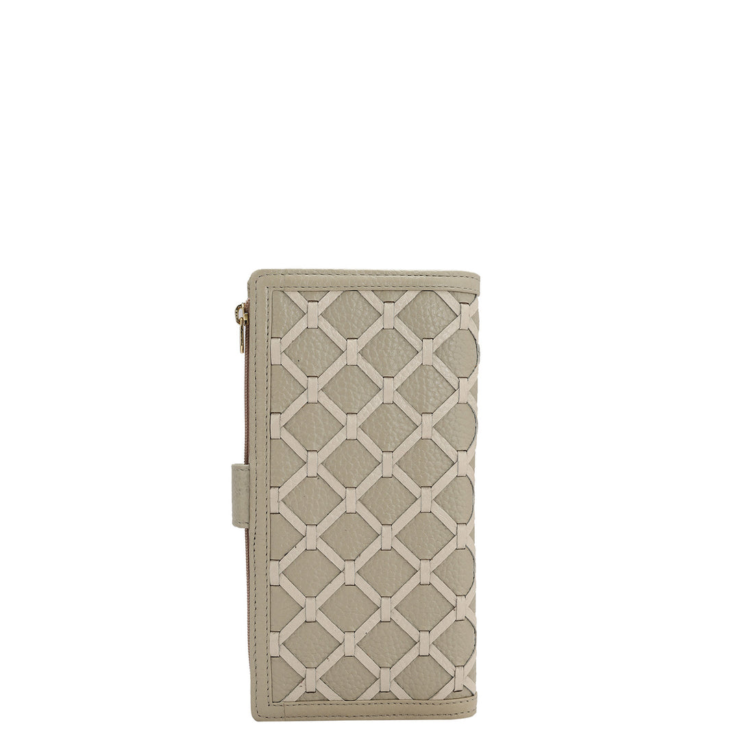 Wax Leather Ladies Wallet - Ivory