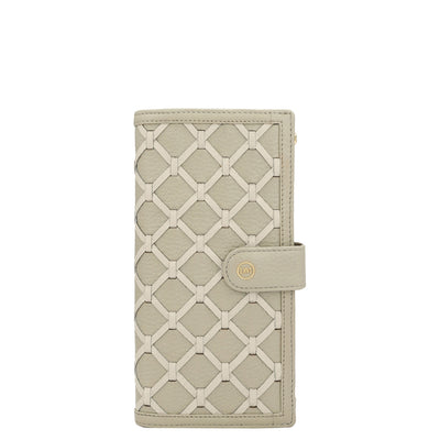 Wax Leather Ladies Wallet - Khaki