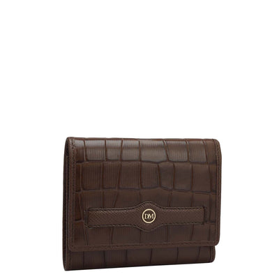 Croco Leather Ladies Wallet - Date