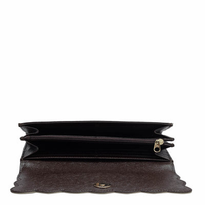 Franzy Leather Ladies Wallet - Chocolate