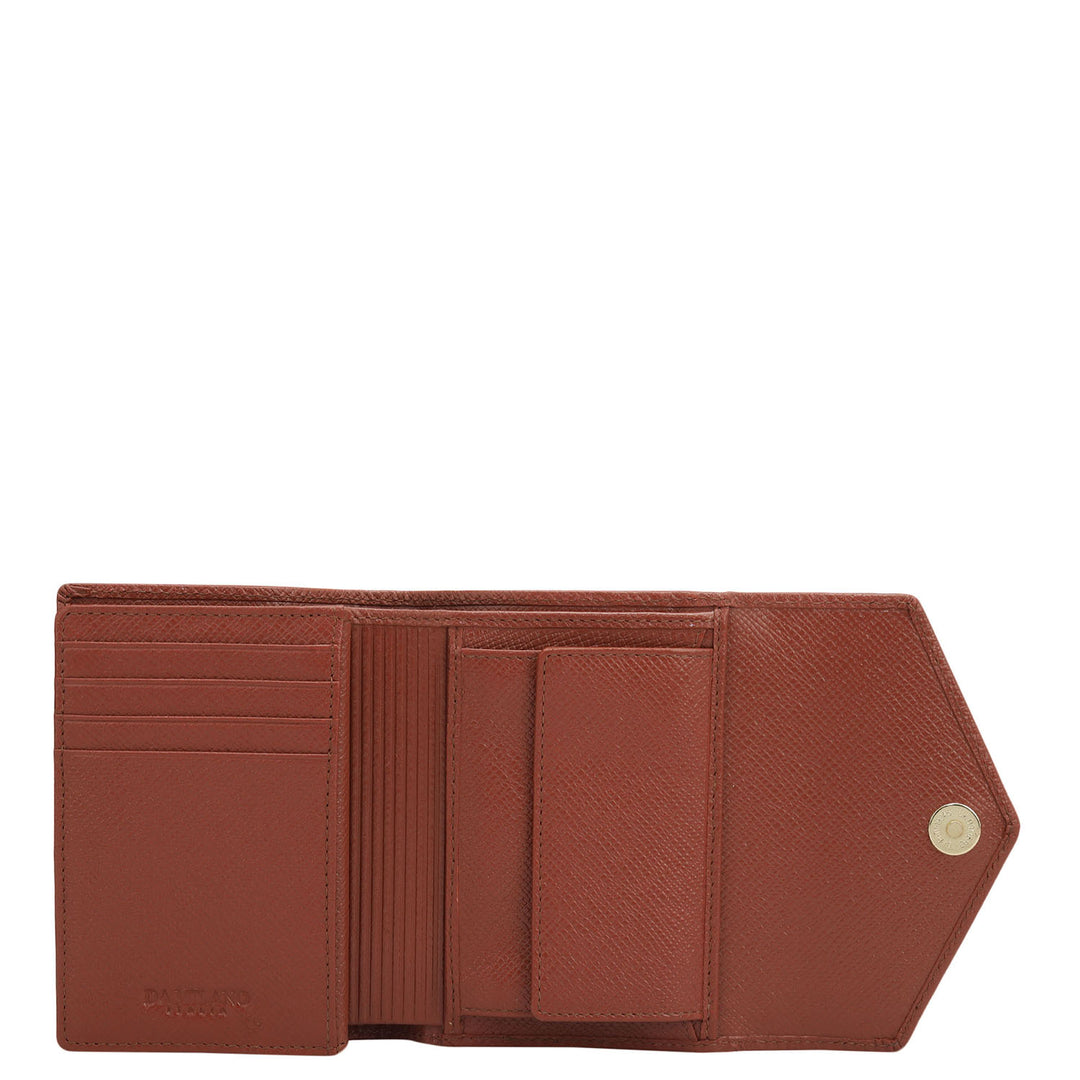 Croco Leather Women Wallet - Brick