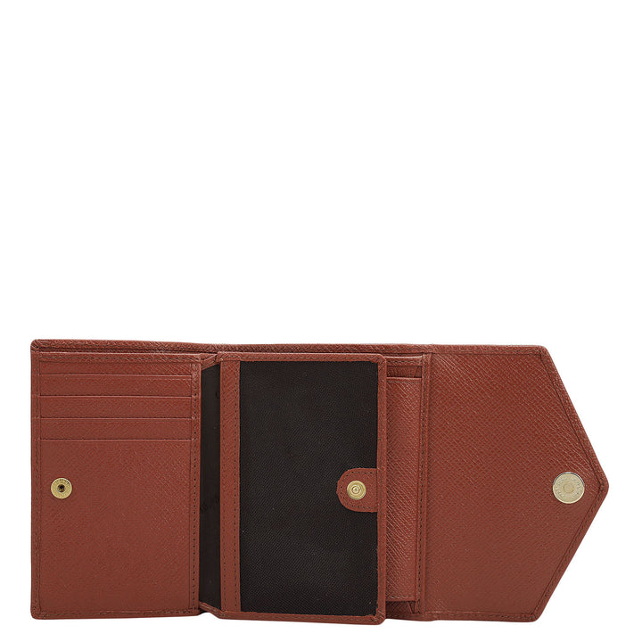 Croco Leather Women Wallet - Brick