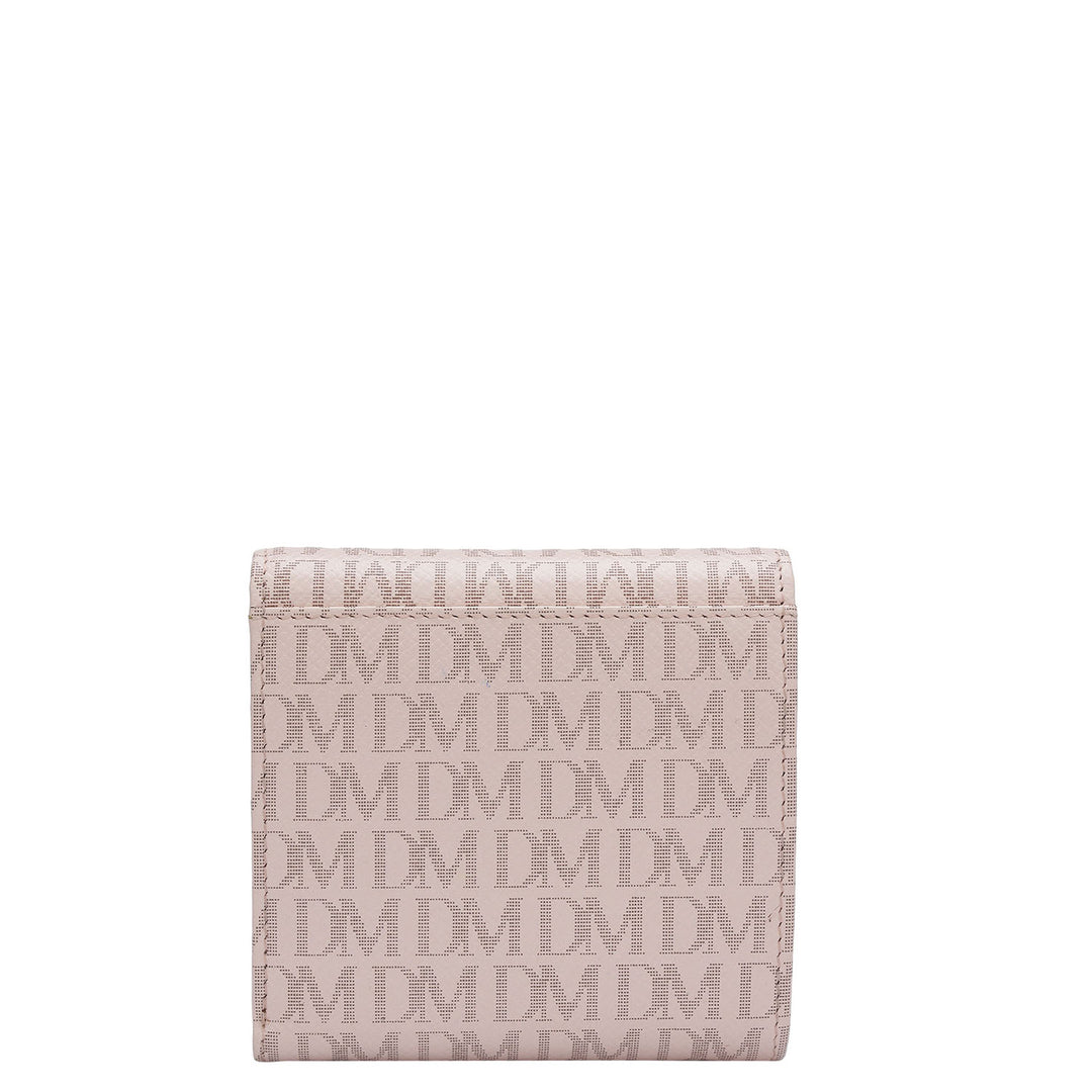 Monogram Leather Ladies Wallet - Blush