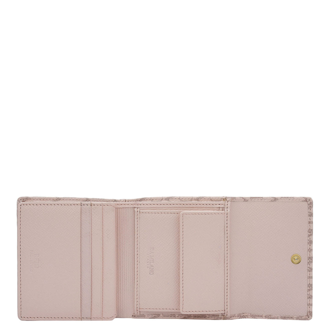 Monogram Leather Ladies Wallet - Blush