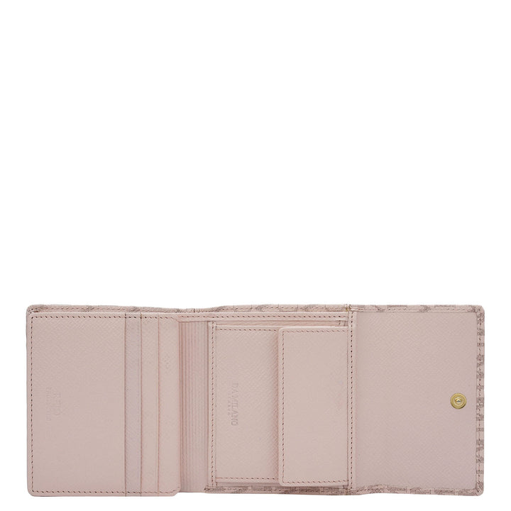 Monogram Leather Ladies Wallet - Blush