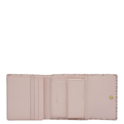 Monogram Leather Ladies Wallet - Blush