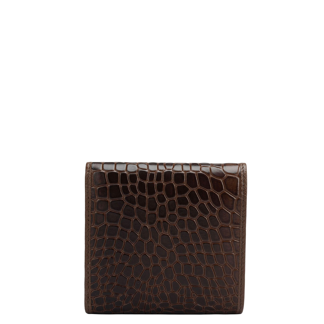 Croco Leather Ladies Wallet - Date