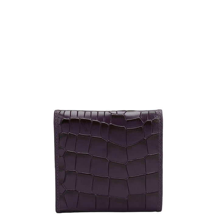 Croco Leather Ladies Wallet - Grapevine