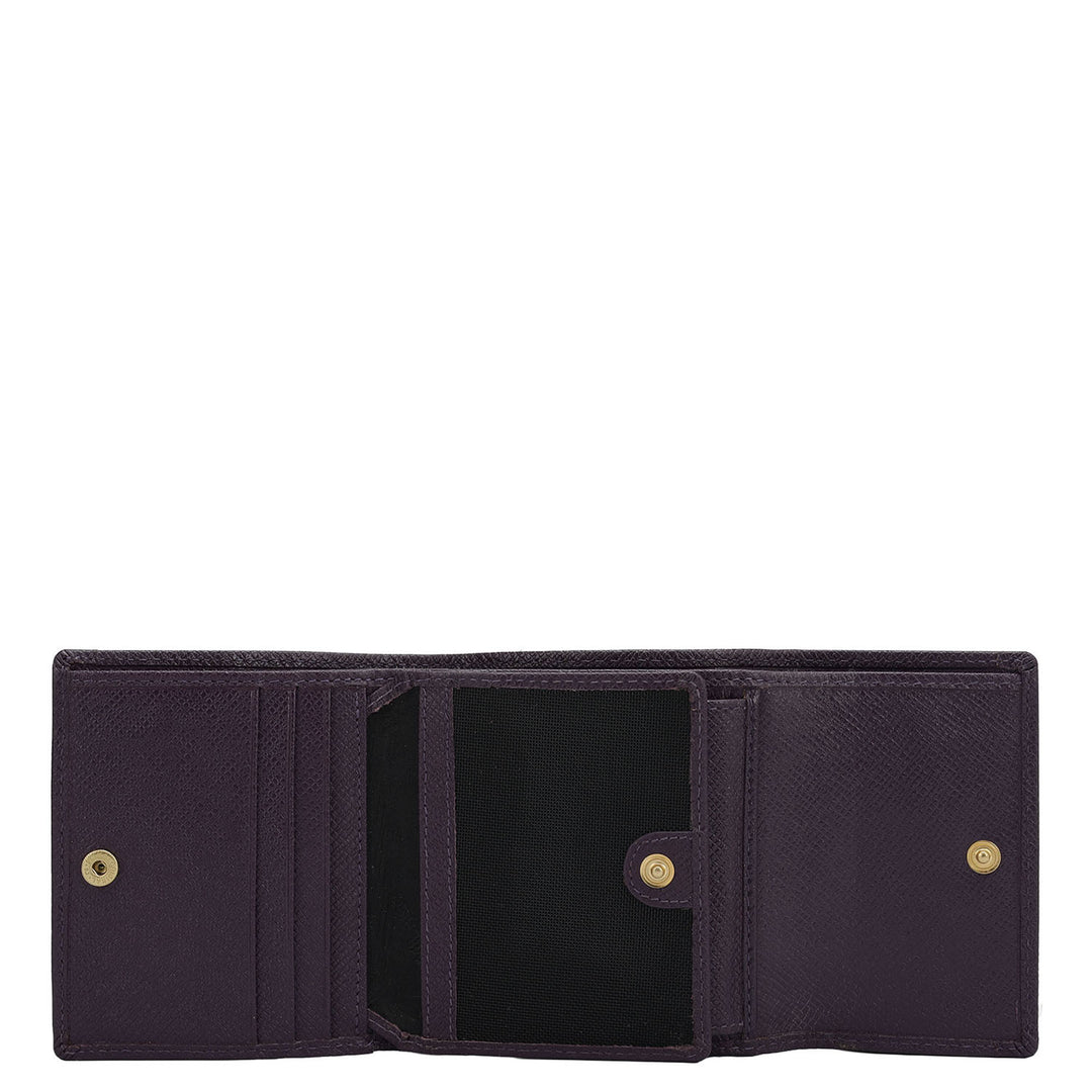 Croco Leather Ladies Wallet - Grapevine