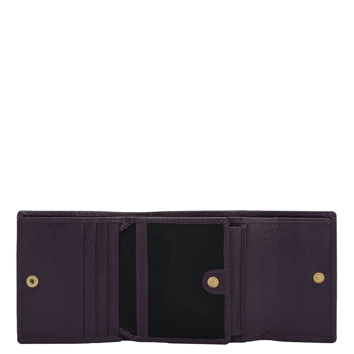 Croco Leather Ladies Wallet - Grapevine