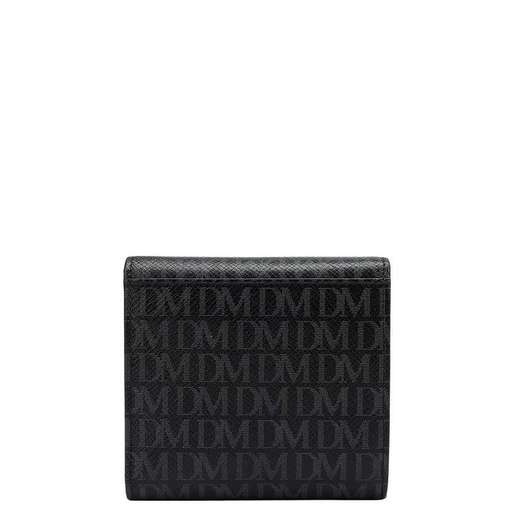 Monogram Leather Ladies Wallet - Black