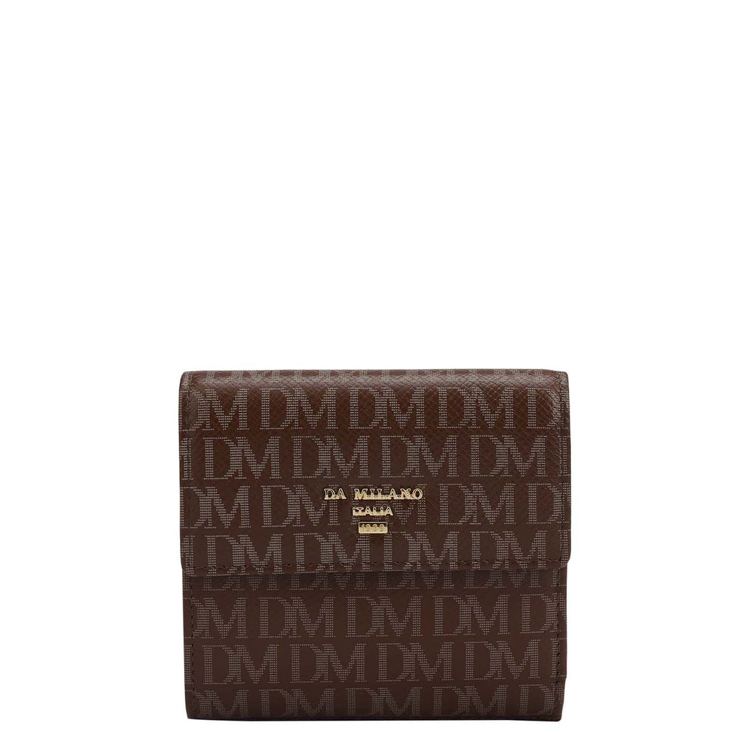 Monogram Compact Wallet - Walnut