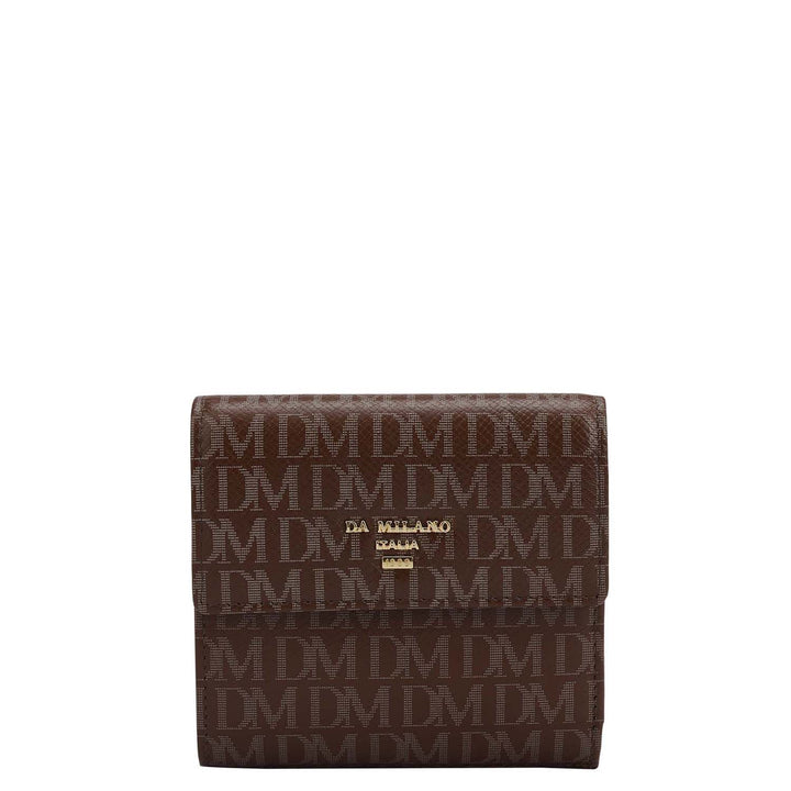 Monogram Compact Wallet - Walnut