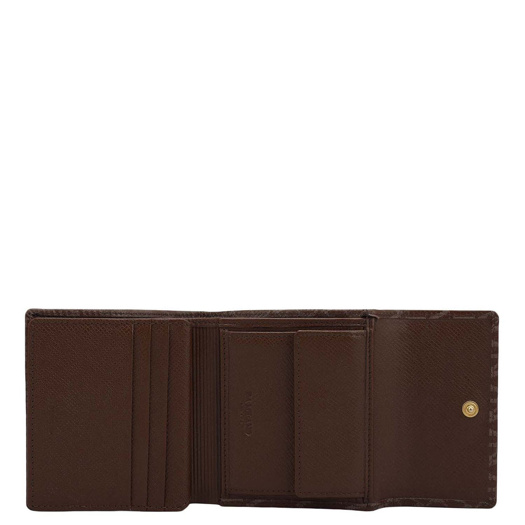 Monogram Compact Wallet - Walnut