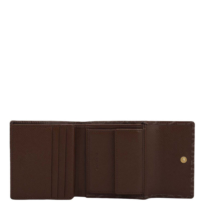 Monogram Compact Wallet - Walnut