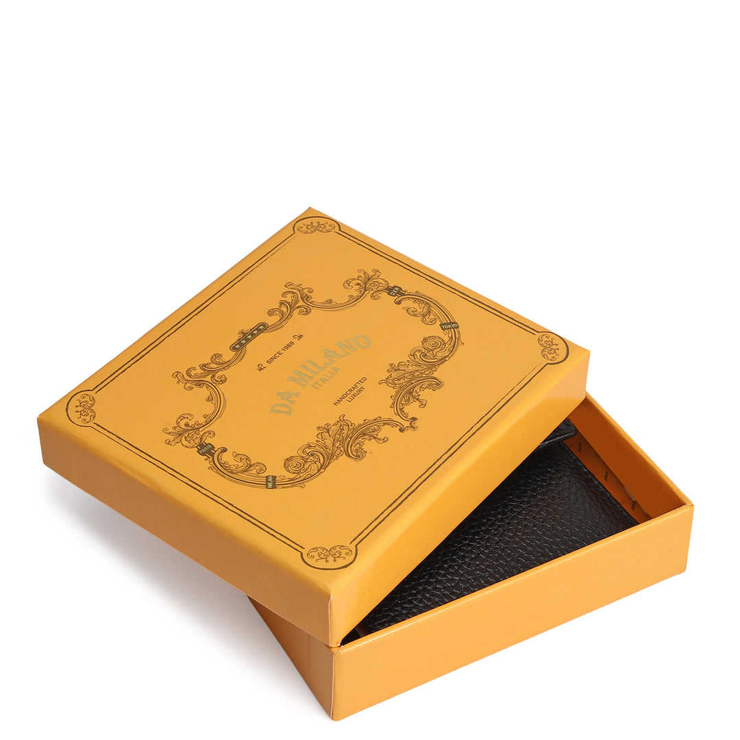 Wax Leather Ladies Wallet - Black