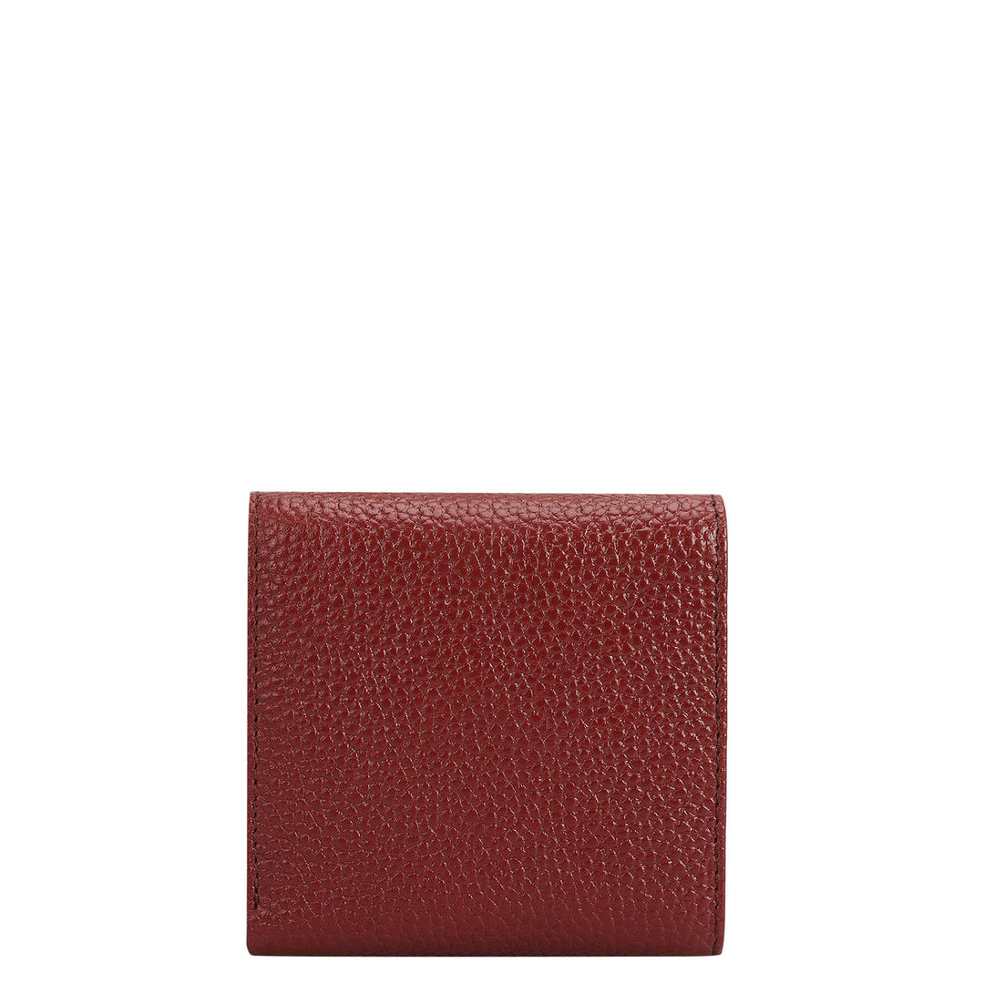 Wax Leather Ladies Wallet - Cherry