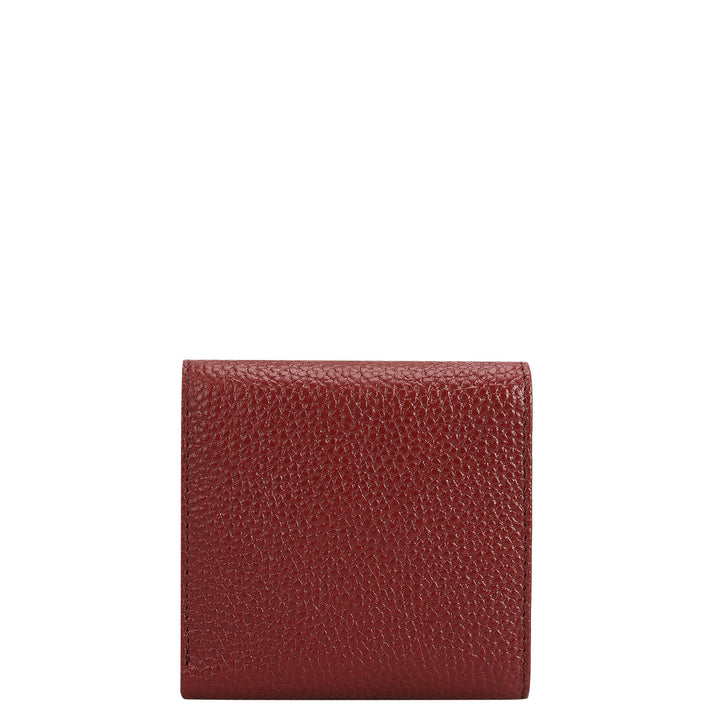 Wax Leather Ladies Wallet - Cherry
