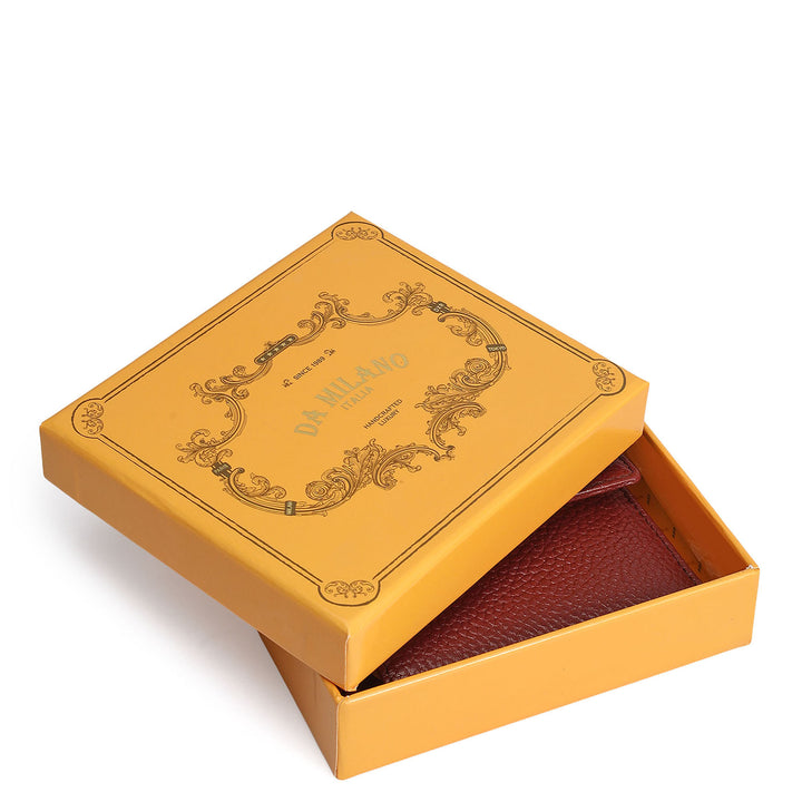 Wax Leather Ladies Wallet - Cherry