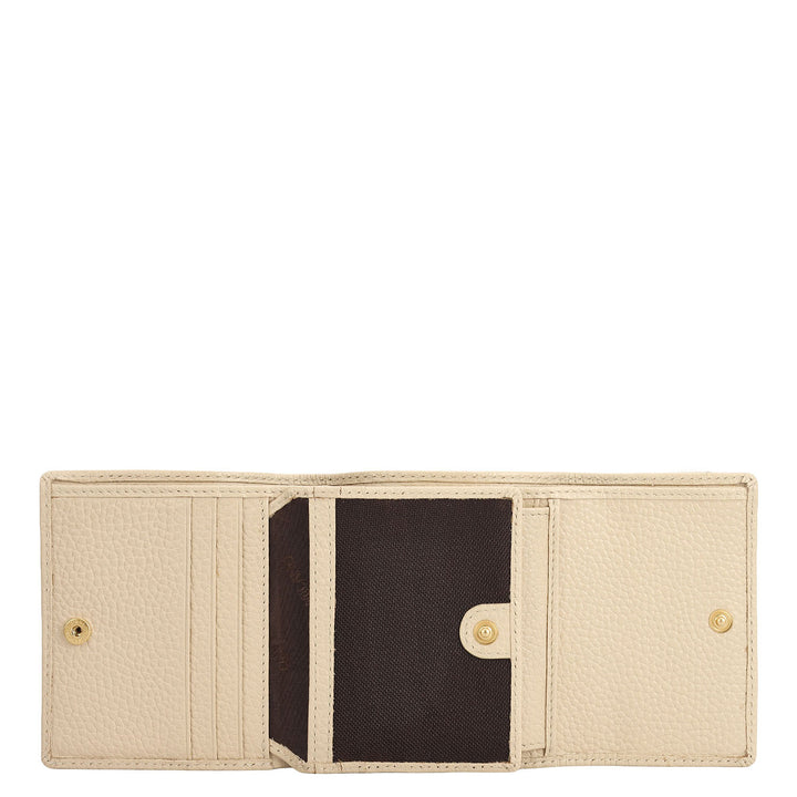 Wax Leather Ladies Wallet - Dove