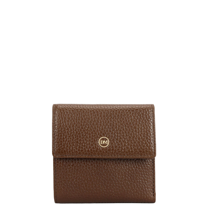 Wax Leather Ladies Wallet - Mocha