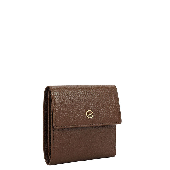 Wax Leather Ladies Wallet - Mocha