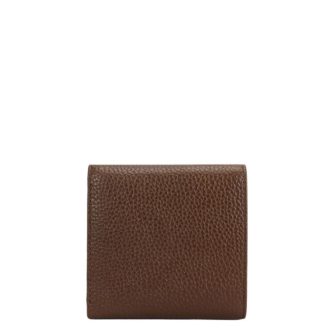 Wax Leather Ladies Wallet - Mocha