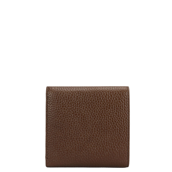 Wax Leather Ladies Wallet - Mocha