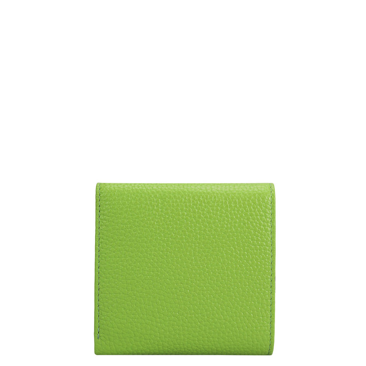 Wax Leather Ladies Wallet - Slime