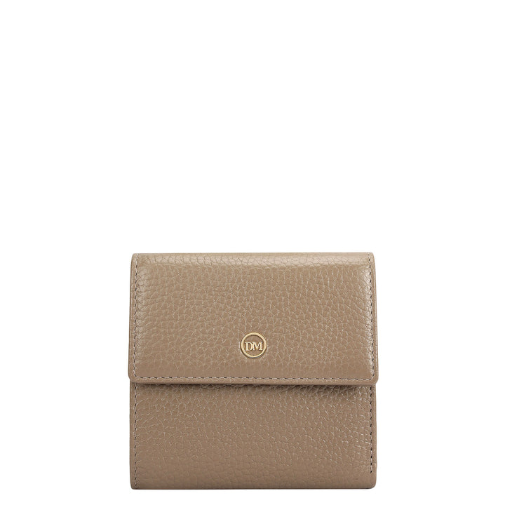 Wax Leather Ladies Wallet - Smoke Grey