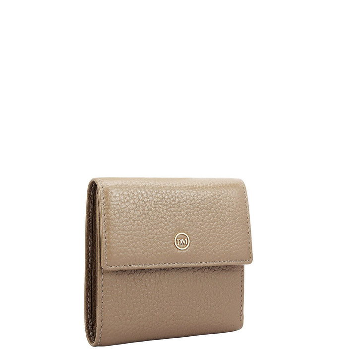 Wax Leather Ladies Wallet - Smoke Grey