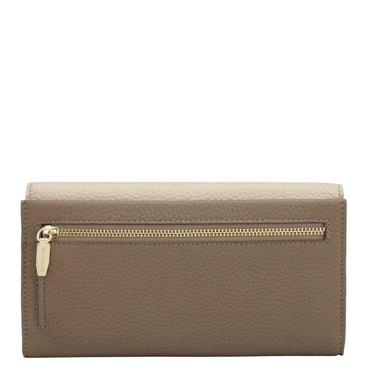 Wax Leather Ladies Wallet - Dove & Grey