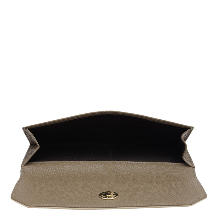 Wax Leather Ladies Wallet - Dove & Grey