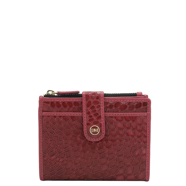 Croco Leather Ladies Wallet - Plumberry