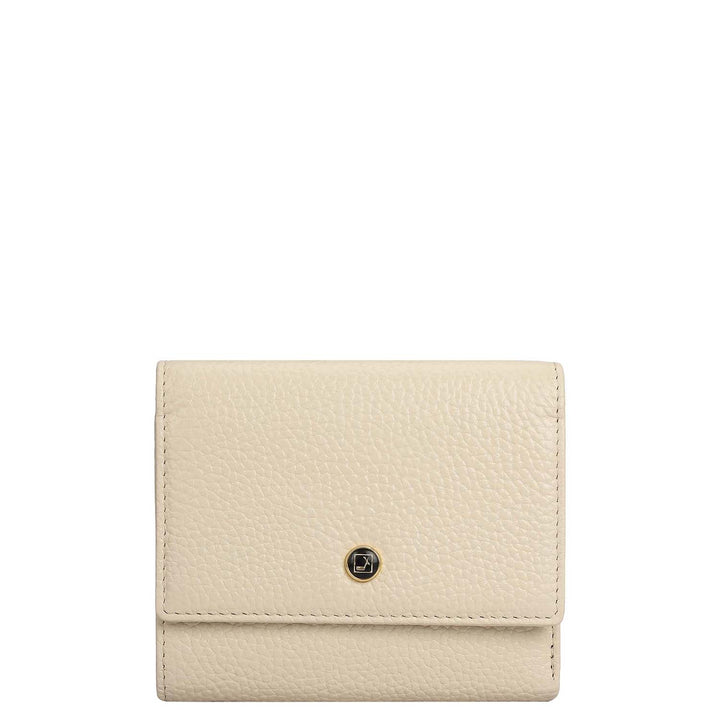 Wax Leather Ladies Wallet - Marshmallow