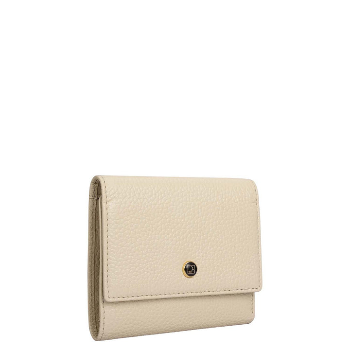 Wax Leather Ladies Wallet - Marshmallow
