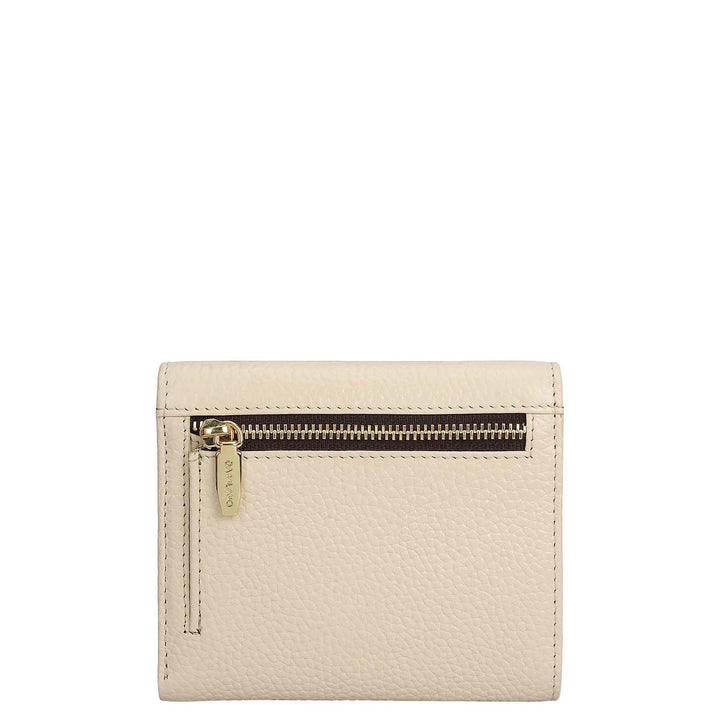 Wax Leather Ladies Wallet - Marshmallow