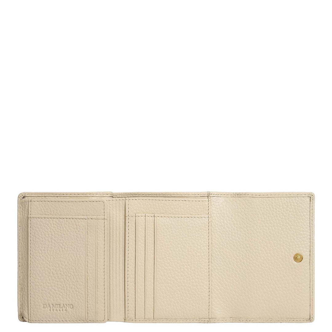 Wax Leather Ladies Wallet - Marshmallow