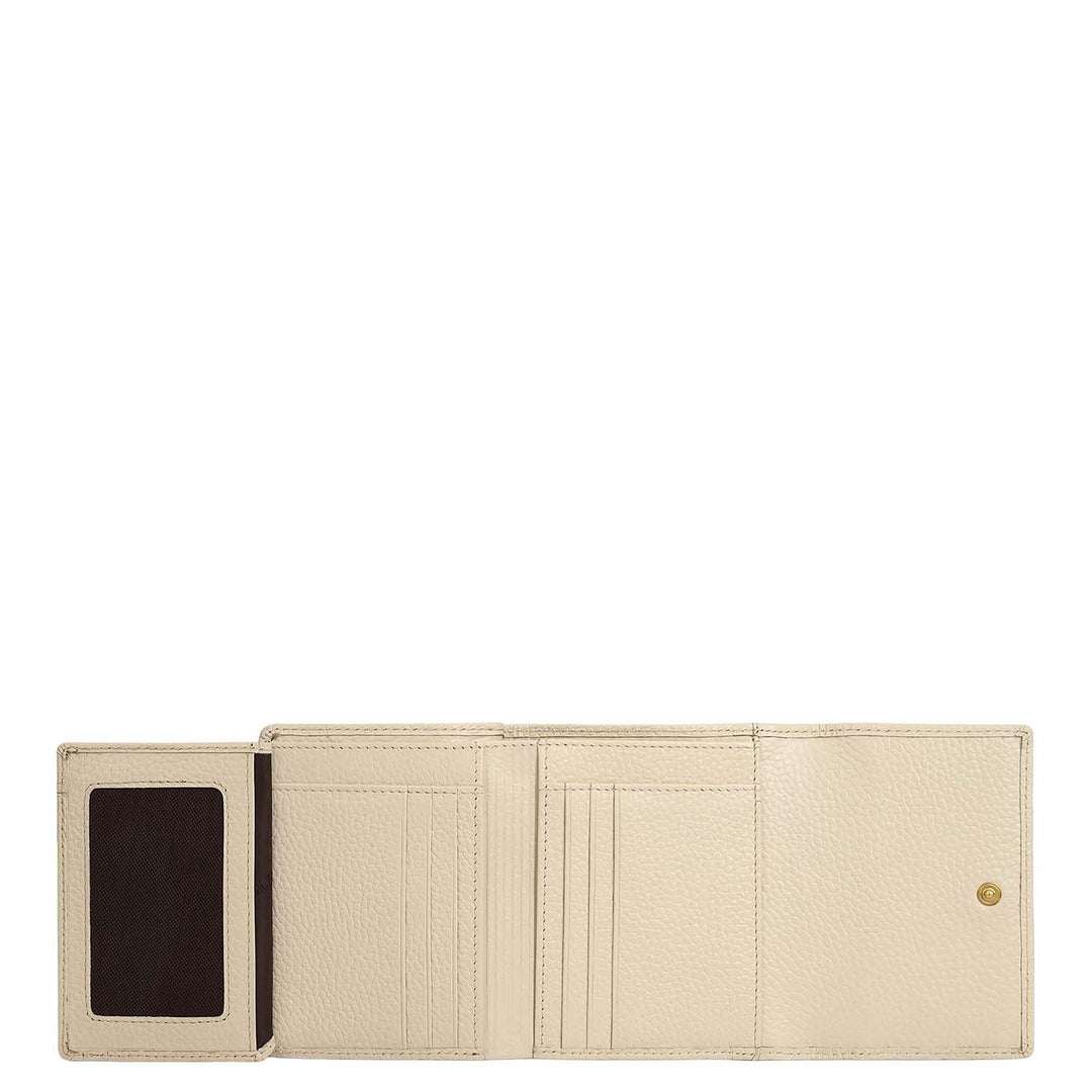 Wax Leather Ladies Wallet - Marshmallow