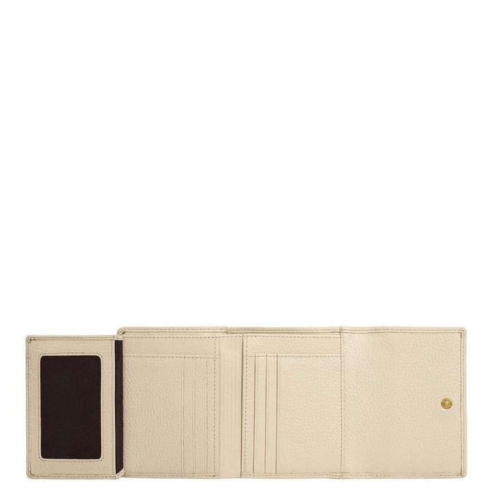 Wax Leather Ladies Wallet - Marshmallow