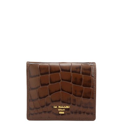 Croco Leather Ladies Wallet - Date