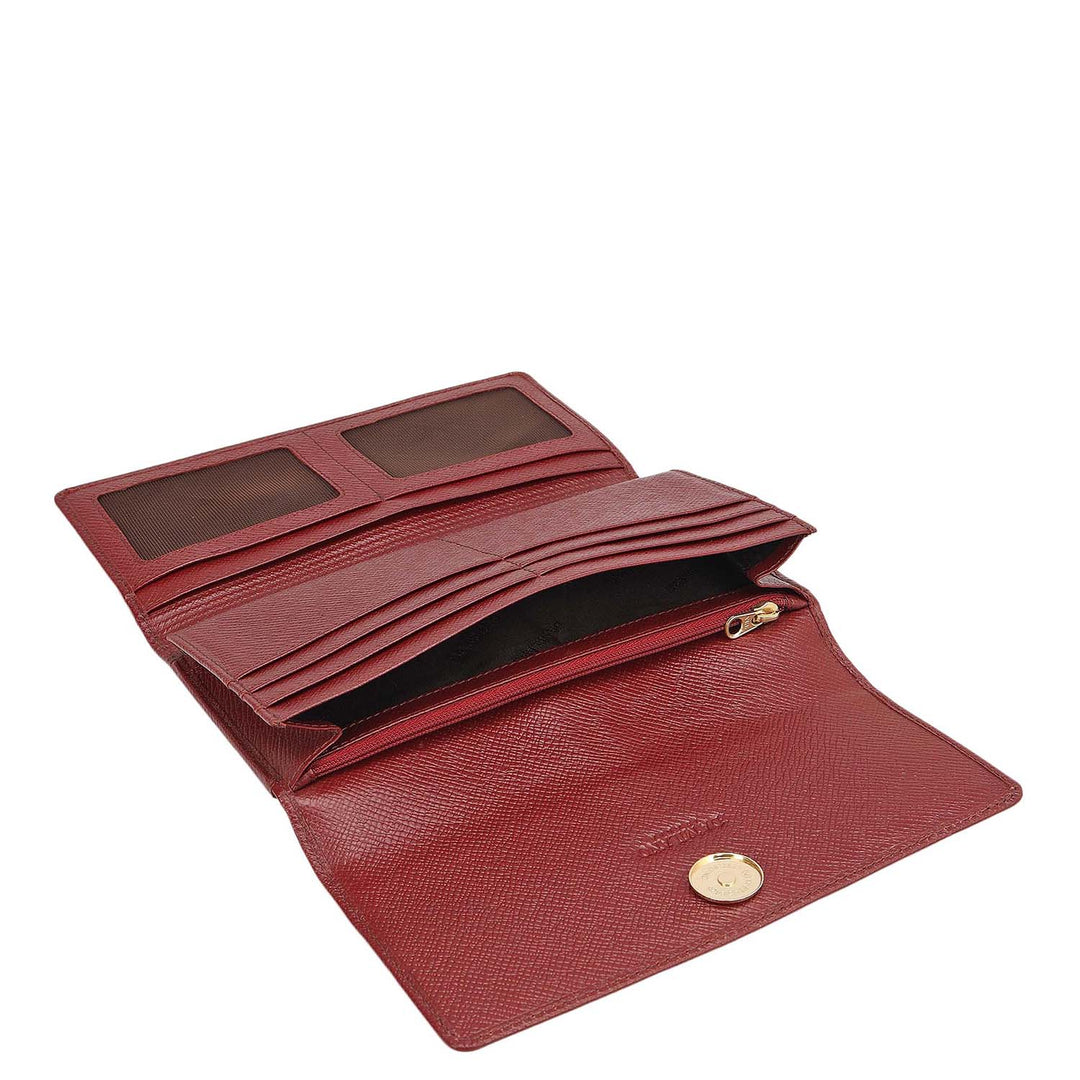 Franzy Leather Ladies Wallet - Cherry