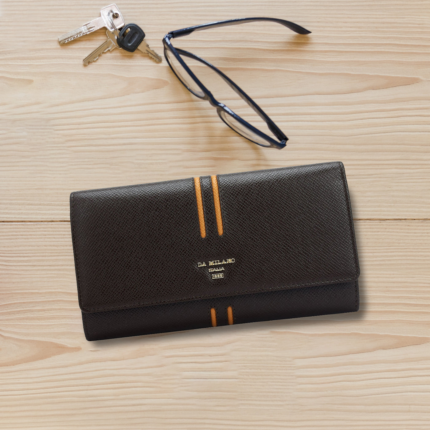 Franzy Leather Ladies Wallet - Chocolate