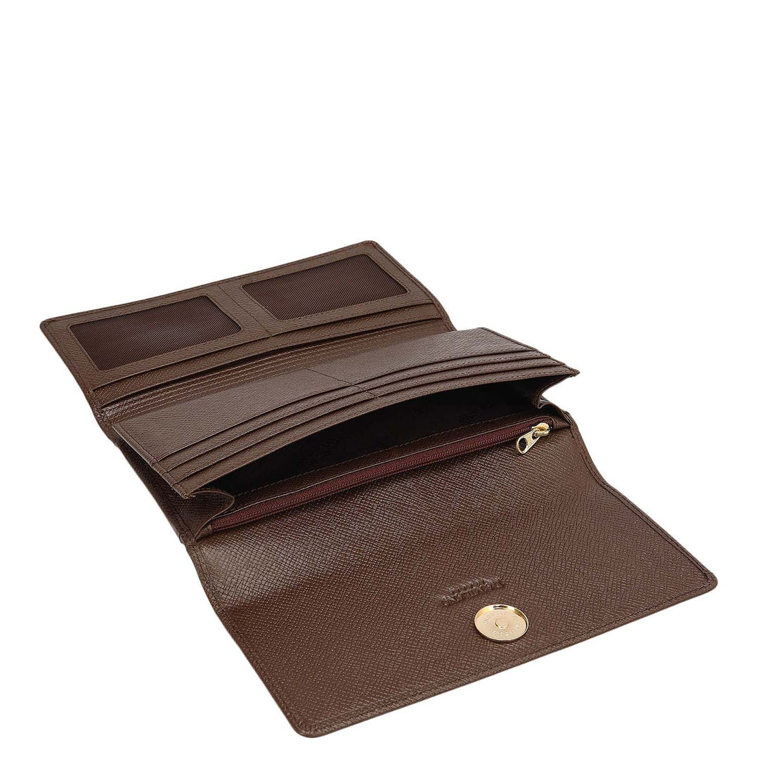 Franzy Leather Ladies Wallet - Walnut