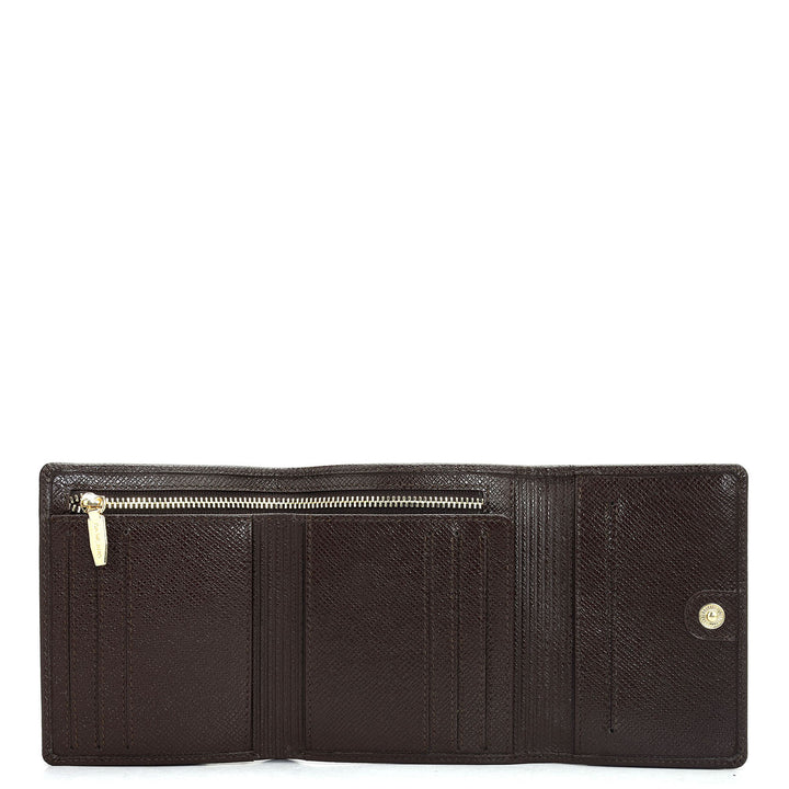 Croco Leather Ladies Wallet - Brown