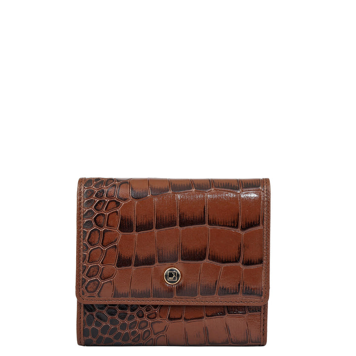 Croco Leather Ladies Wallet - Date