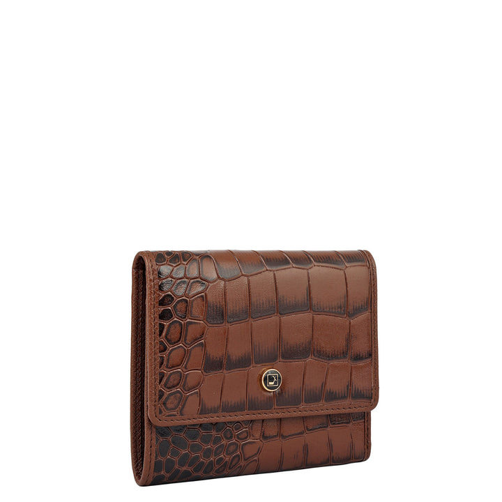 Croco Leather Ladies Wallet - Date