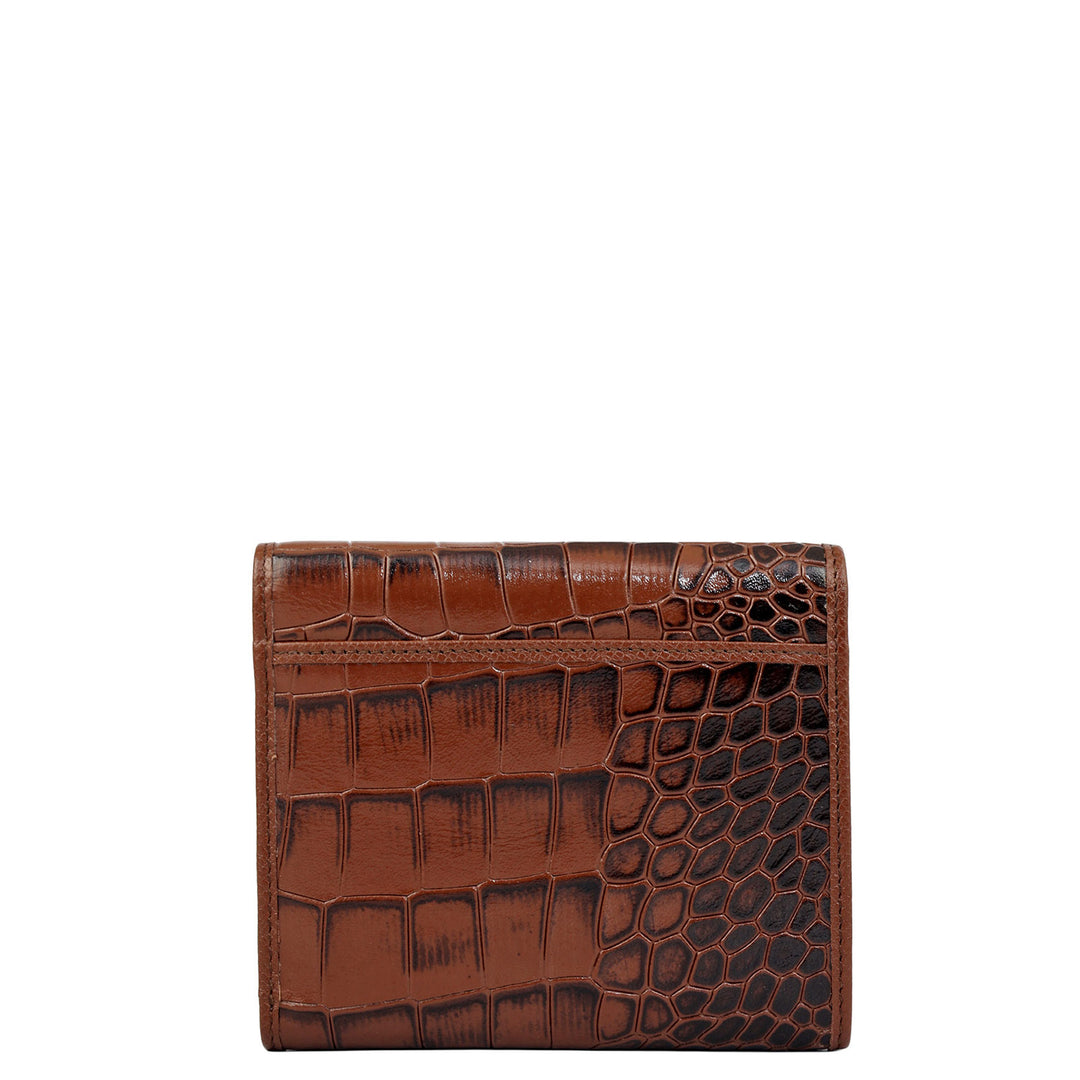 Croco Leather Ladies Wallet - Date