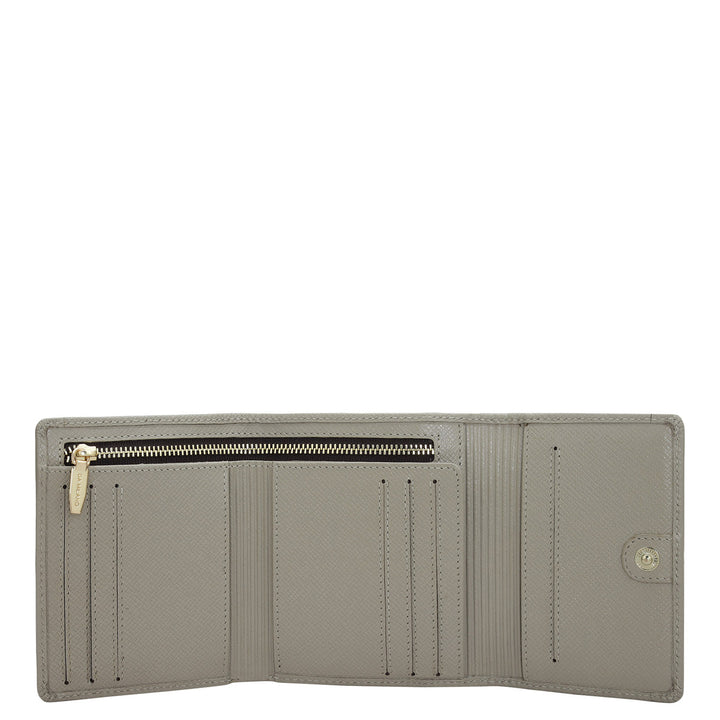 Croco Leather Ladies Wallet - Frost