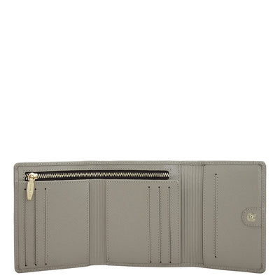 Croco Leather Ladies Wallet - Frost